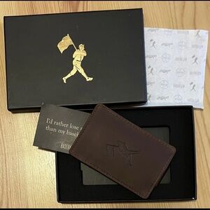 New Baseballism Glove Leather Wallet, money credit card holder, Money Clip